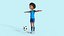 Cartoon Football player Rigged 3D