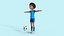 Cartoon Football player Rigged 3D