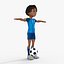 Cartoon Football player Rigged 3D