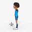 Cartoon Football player Rigged 3D