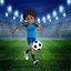 Cartoon Football player Rigged 3D