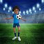 Cartoon Football player Rigged 3D