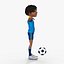 Cartoon Football player Rigged 3D