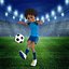 Cartoon Football player Rigged 3D