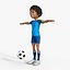 Cartoon Football player Rigged 3D