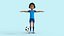 Cartoon Football player Rigged 3D