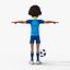 Cartoon Football player Rigged 3D