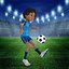 Cartoon Football player Rigged 3D