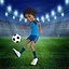 Cartoon Football player Rigged 3D