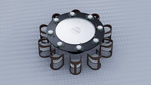 Dining table and chair set 3D model