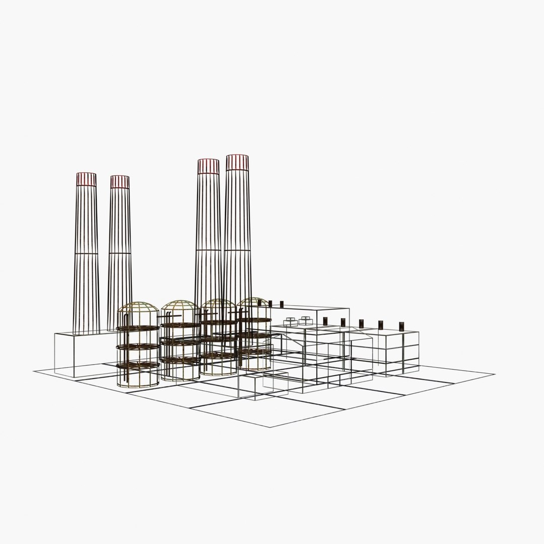 Factory Buildings 3d Model
