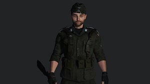 3D AAA 3D REALISTIC MALE CHARACTER - MILITARY ARMY OUTFIT model