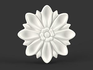 Classic Floral Furniture Rosette Ornament