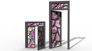 3D fantasy window and door set