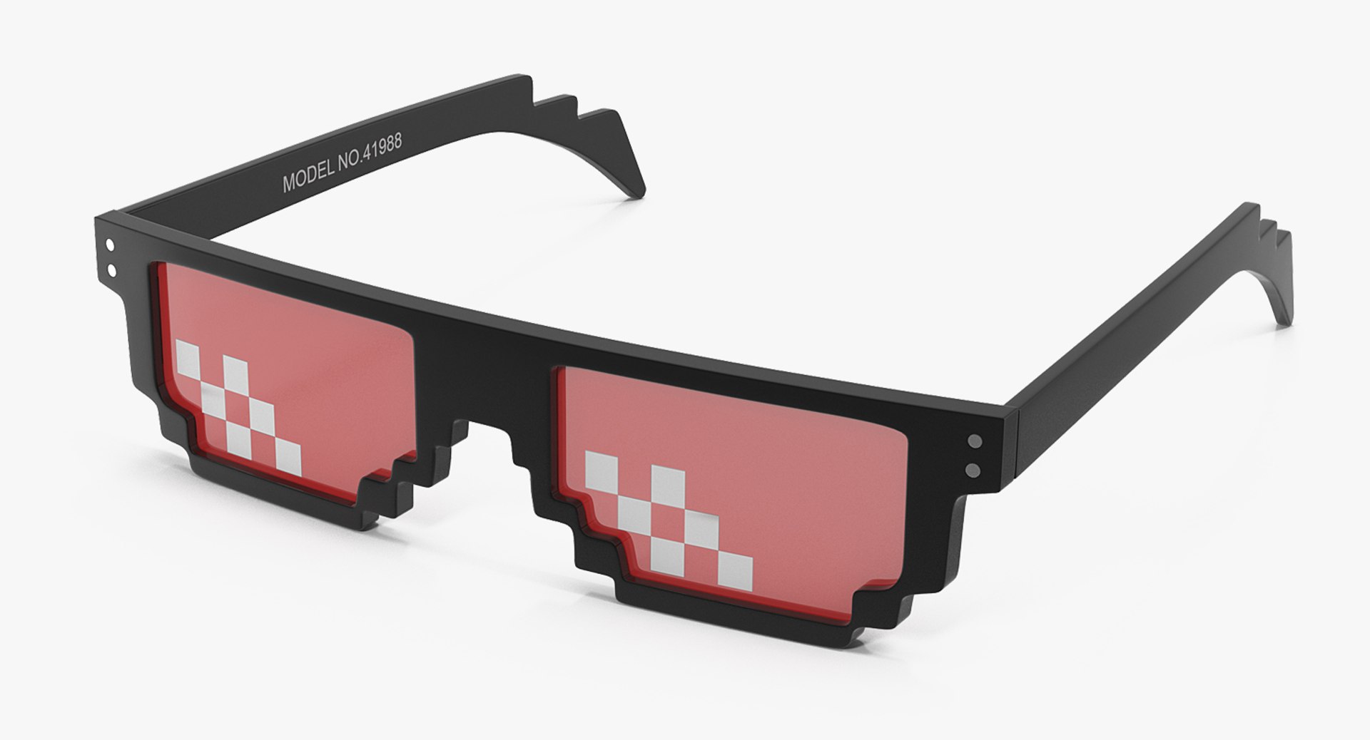 Pixelated Party Unisex Fun Sunglasses 3D model preview