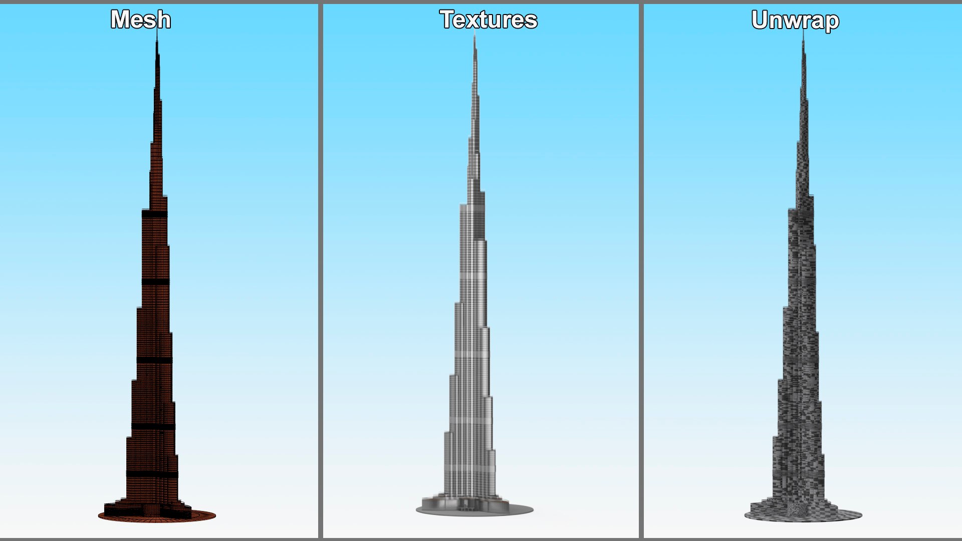 3D Burj Khalifa Worlds Tallest Building model https://p.turbosquid.com/ts-thumb/WL/PCYmjR/UA/burjkhalifaworldstallestbuilding3dmodel021/jpg/1714960674/1920x1080/fit_q87/7e21c9f94b17b2958396a5801a495e0cba7a6f47/burjkhalifaworldstallestbuilding3dmodel021.jpg