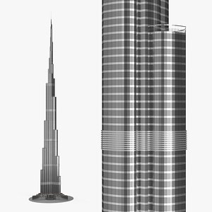 3D Burj Khalifa Worlds Tallest Building model