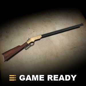 3d model henry rifle gun