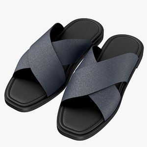 3D Men Flip Flops Soft Footbed model
