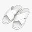 3D Men Flip Flops Soft Footbed model