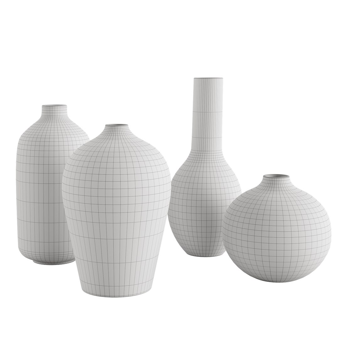 3D model Set vases home decoration - TurboSquid 2160277