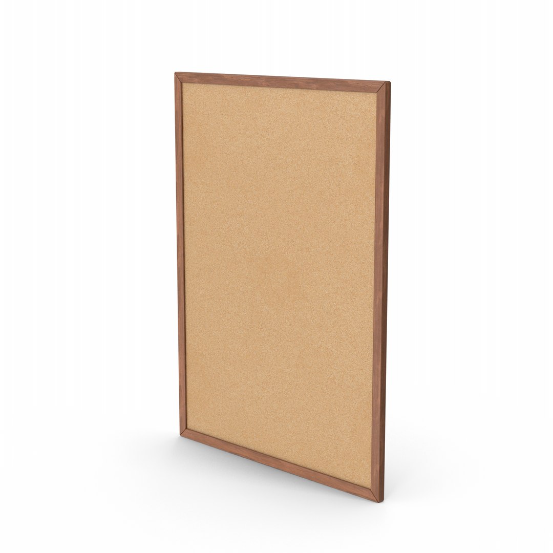 3D Corkboard With Notes Model - TurboSquid 1872023