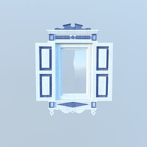 wood window model