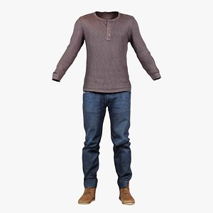 3D Casual Outfit 6 Remastered model