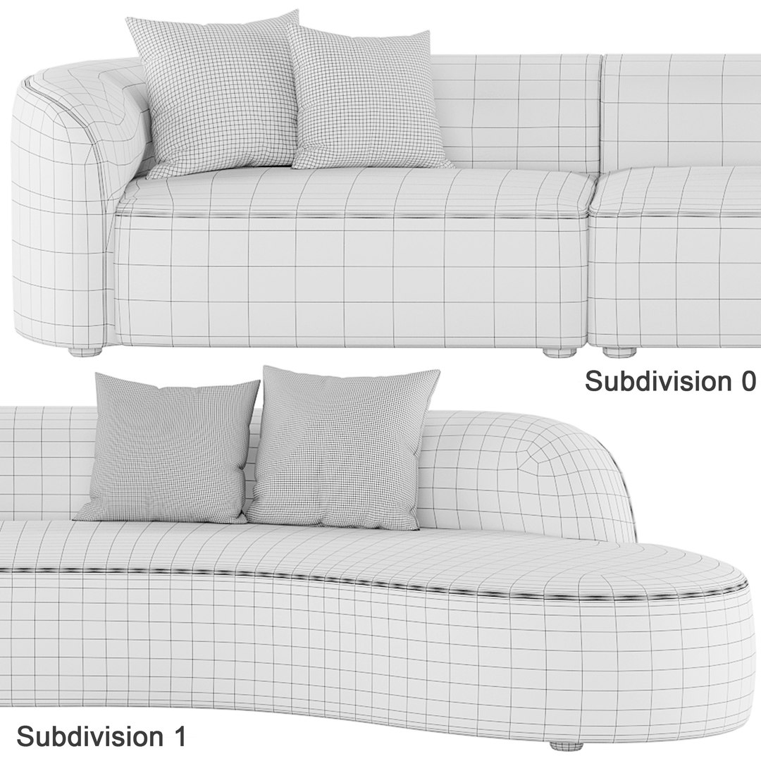 3D Formia Sectional Sofa By Acanva - TurboSquid 2071483