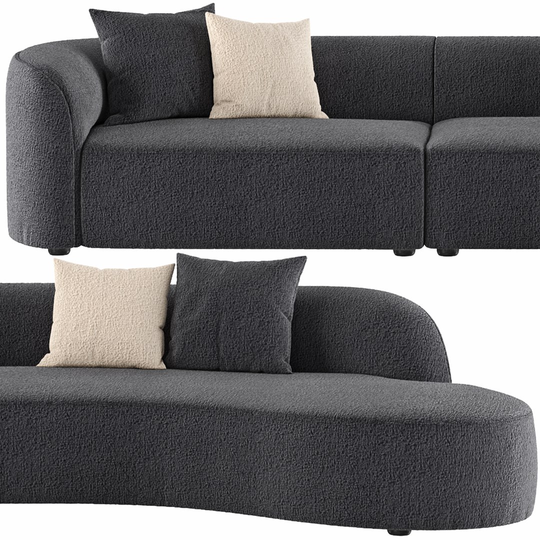 3D Formia Sectional Sofa By Acanva - TurboSquid 2071483