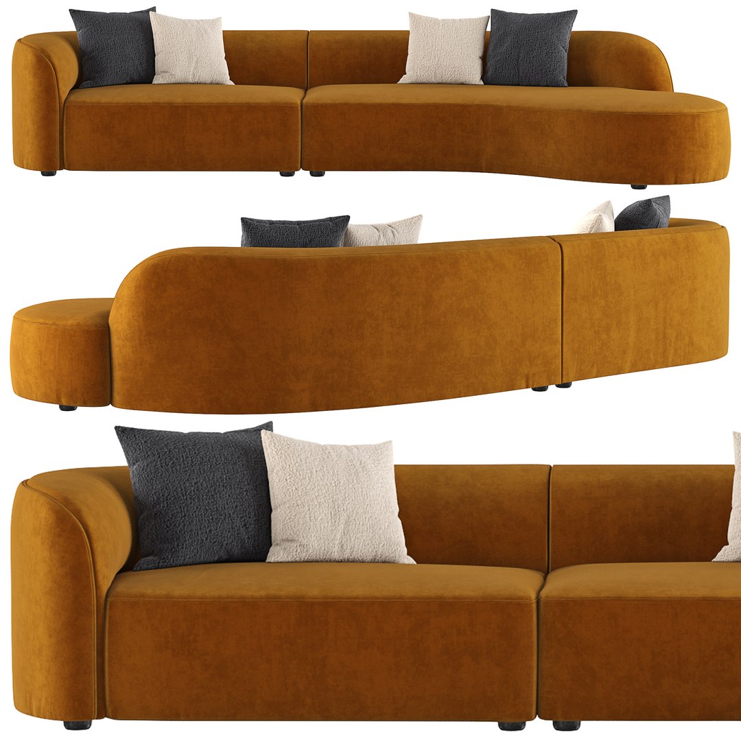3D Formia Sectional Sofa By Acanva - TurboSquid 2071483