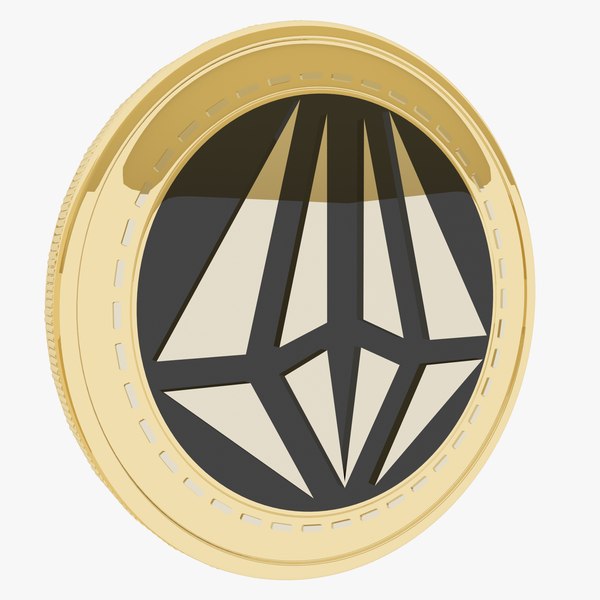 Demetracoin Cryptocurrency Gold Coin 3D model