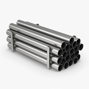 Industrial Metal Pipes 3D model