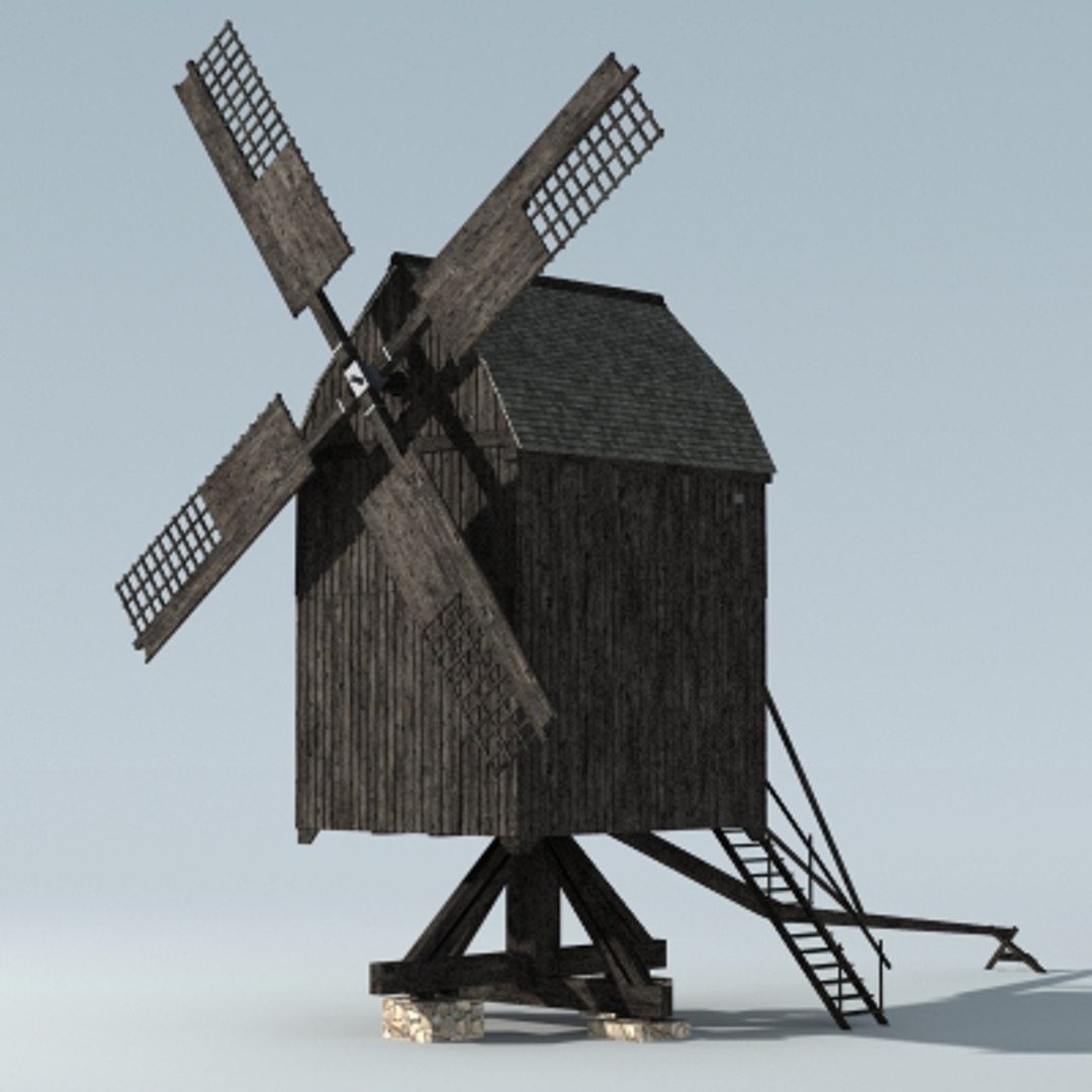 3d Model Historical Windmill