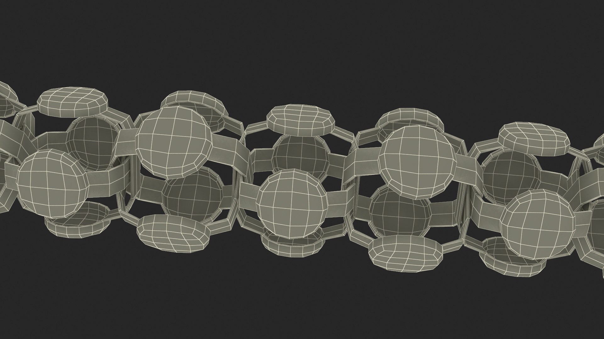 Popcorn Chain Silver 3D Model - TurboSquid 2239676