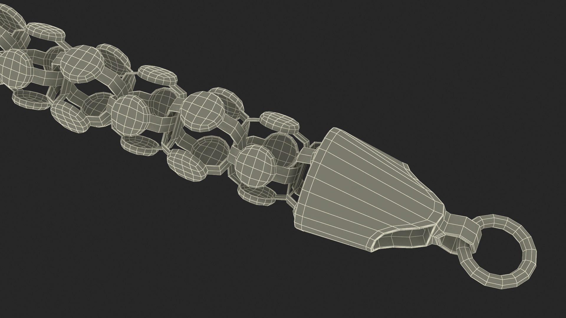 Popcorn Chain Silver 3D Model - TurboSquid 2239676
