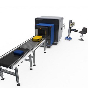 3D Airport Baggage Scanner X Ray model