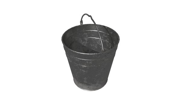3D модель Ведро низкополигональное PBR - TurboSquid 2379115