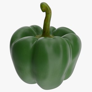 3D Green bell pepper