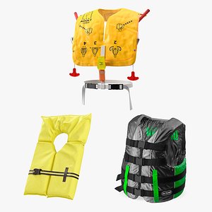 Life Vests Collection 3D model