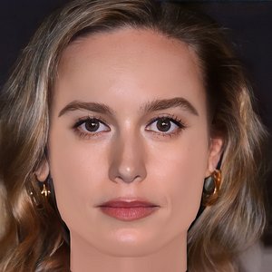 Brie Larson Head - No Hair - Low poly head for game