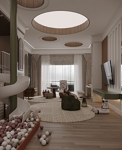 Childrens Playroom Interior High Quality 3D Scene 3D model