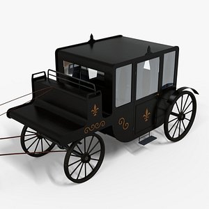 3D Carriage - Dracula Low-poly 3D model model