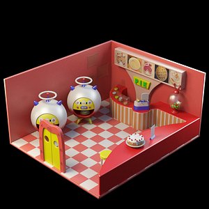 restaurant isometric 3D model