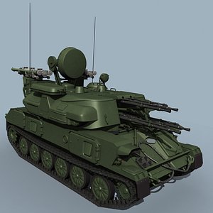 3d model of shilka m4 zsu-23-4