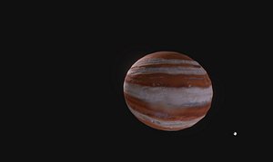 Jupiter planet Low Poly AR VR mobile