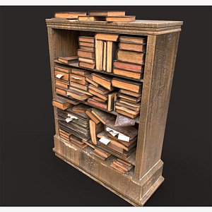 old bookshelf 3D