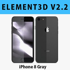 E3D - Apple iPhone 8 Space Gray