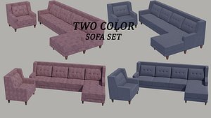 Two Color Sofa Set model