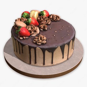 Chocolate Strawberry Drip Cake